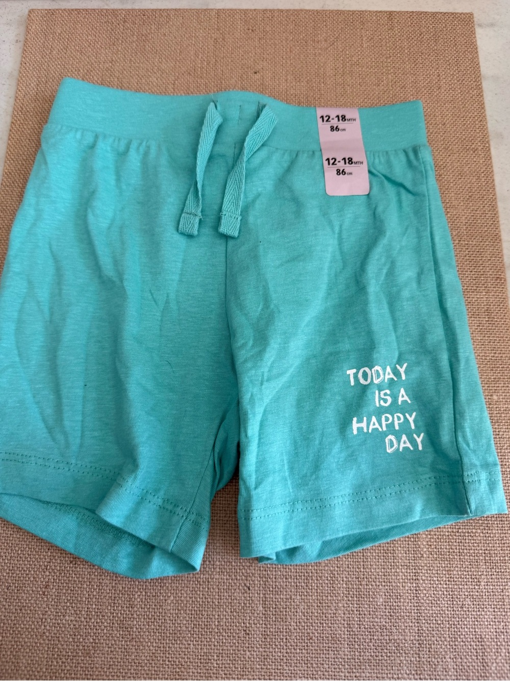 TODAY IS A HAPPY DAY Girls' Teal Knit Shorts